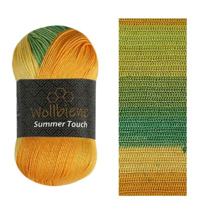 Wollbiene Summer Touch 509 citrus knitting yarn crochet yarn wool