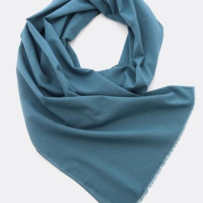 Scarf organic cotton / basic – grey-blue