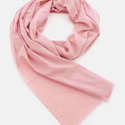 Bufanda de algodón orgánico / básica – rosa claro