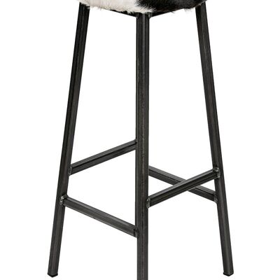 Bertie O'Hare - Natural Cow Hide Industrial Bar Stool