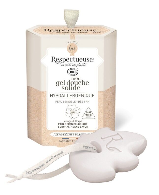 Organic HYPOALLERGENIC solid shower gel - sensitive skin & baby - zero waste
