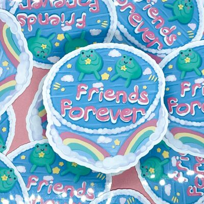 Frog Sticker | Frog Cake | Best Friends Forever | Froggy Sticker | Sticker Pack | Laptop Sticker| Vinyl Sticker | Deco Stickers | Friendship