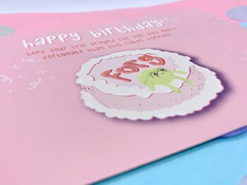 Joyeux anniversaire grenouille carte, carte de voeux, carte d'anniversaire 4