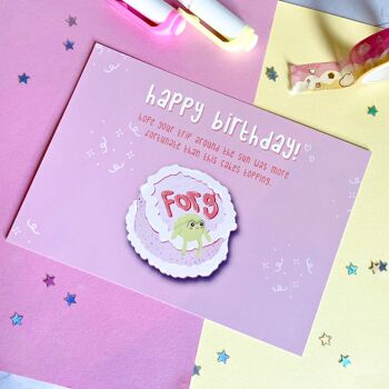 Joyeux anniversaire grenouille carte, carte de voeux, carte d'anniversaire 5