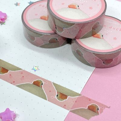 Peekin' Duck | Washi Tape | Cute Duckling Washi Tape | Scrapbooking | Journaling | Rice Paper | Kawaii Stationery | 15mm x 10m | Animal