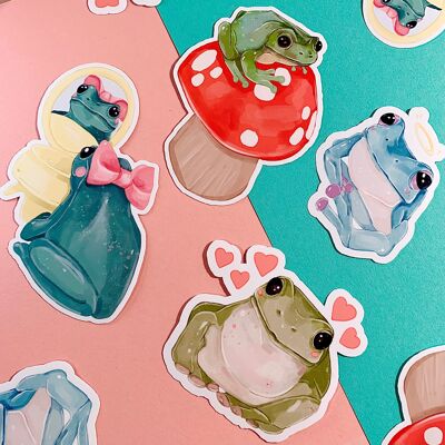Frog Stickers | Frog Buddies 4.0 | Sticker Pack | Laptop Sticker | Vinyl Sticker | Deco Stickers | Cute Sticker