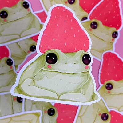 Froggy Sticker Bundle/ Cute Frog Stickers/ Cottagecore Kawaii Style Journal  and Planner Stickers, Aesthetic Illustration, Cute Kawaii Frog 