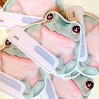 Frog Meme Sticker | Can we get a frog? | Frog Sticker | Froggy Sticker | Sticker Pack | Laptop Sticker | Vinyl Sticker | Deco Stickers