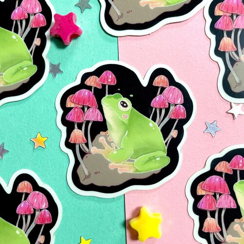 Frog Mushroom Sticker