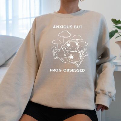 Anxiety Frog Sweater ( size S )