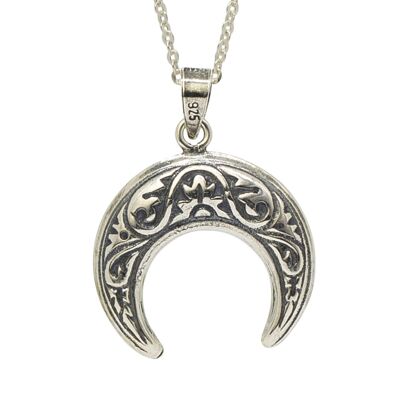arabic moon necklace