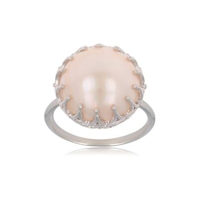 Tiara ring White mother-of-pearl Silver K50610