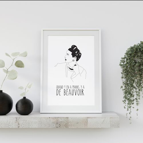 Affiche A4 Simone de Beauvoir