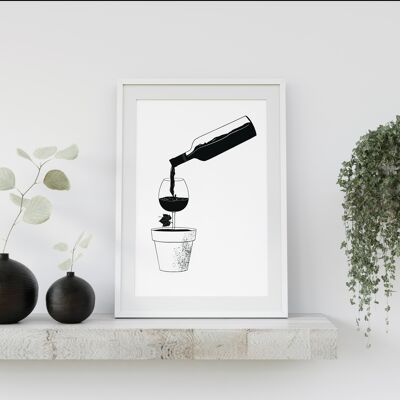 A4 natural wine poster
