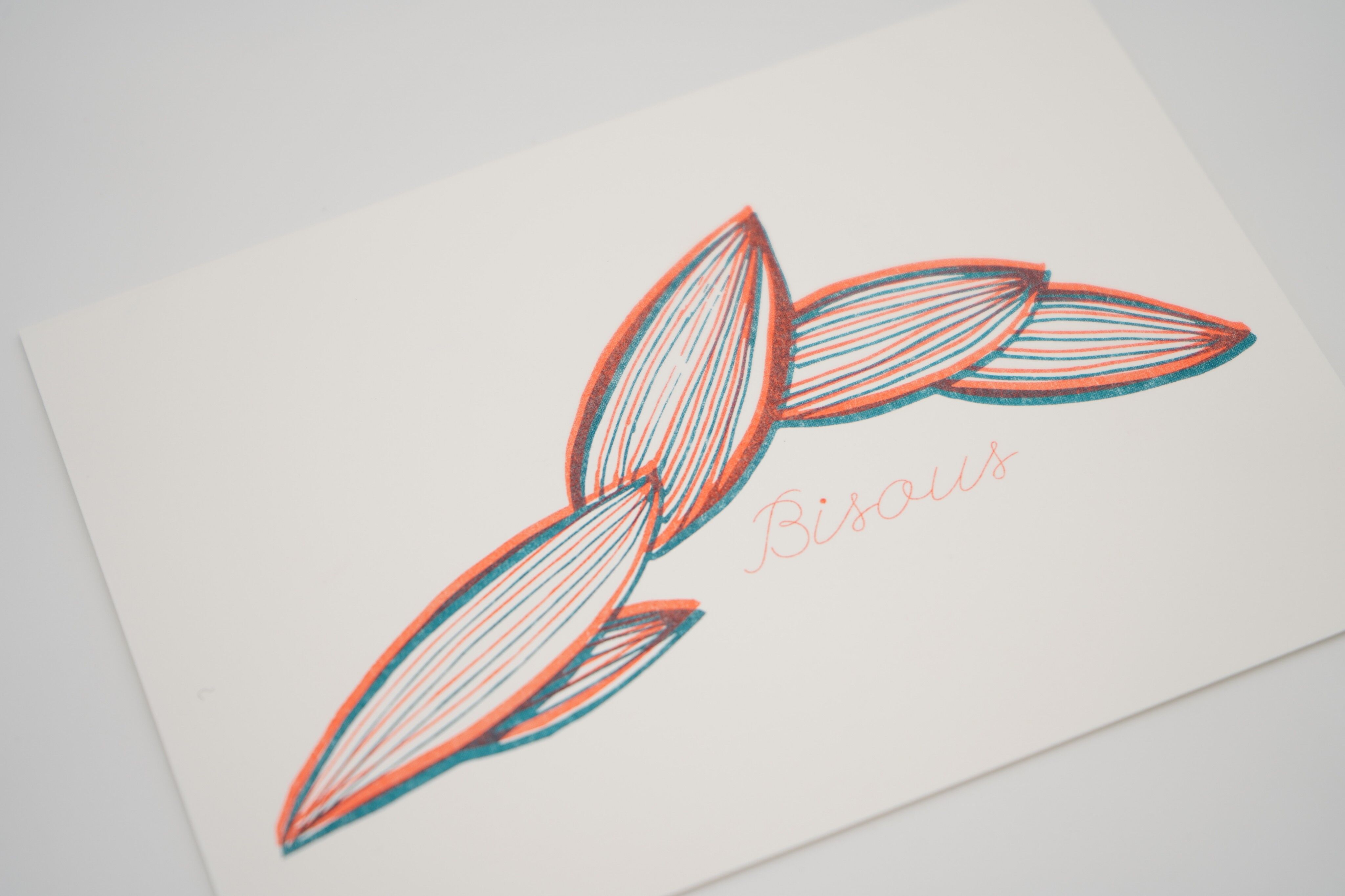 Bisous | carte 2 volets A6