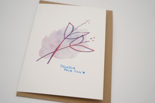 Douceur pour ton coeur | carte 2 volets A6