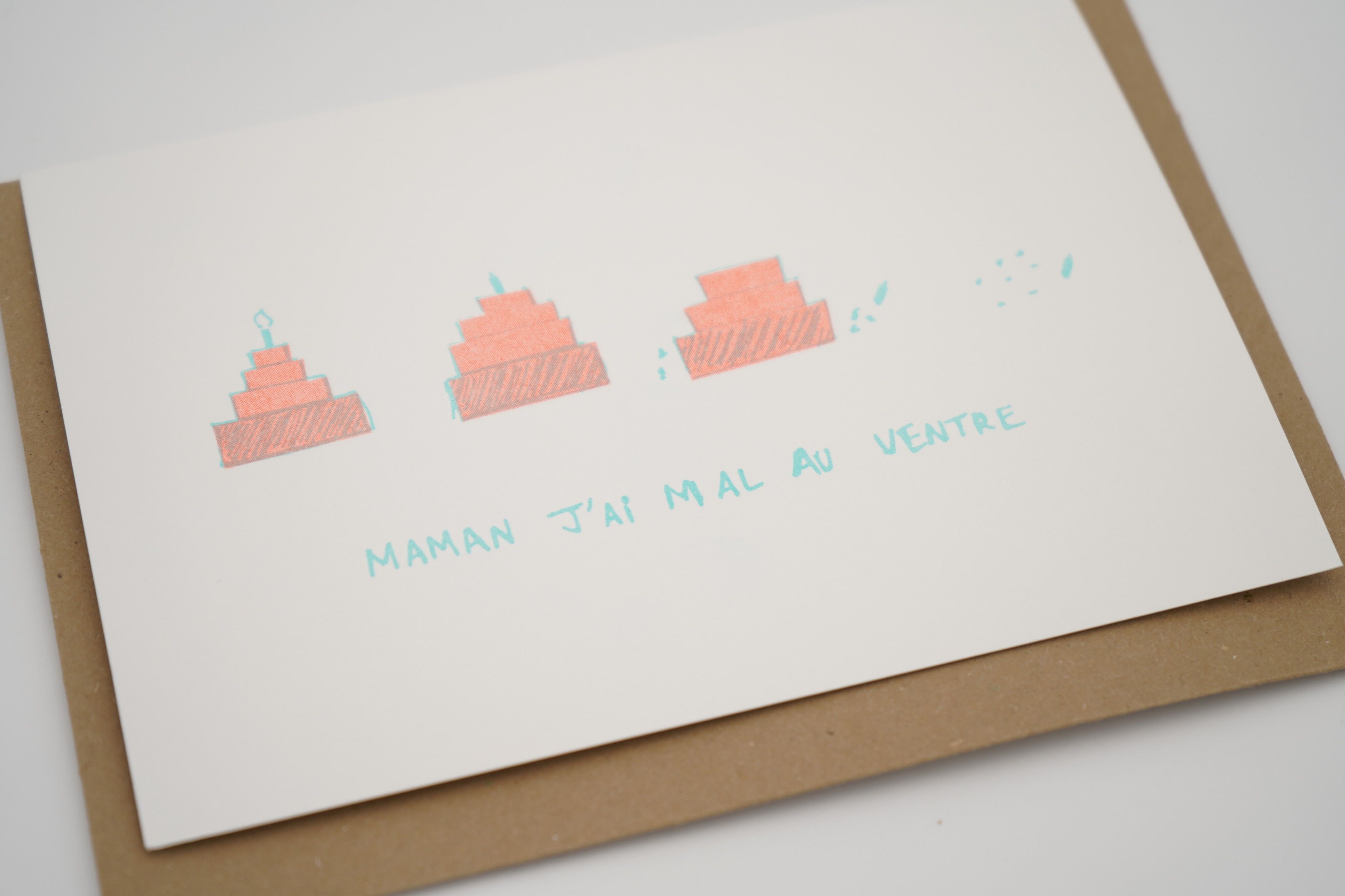 Mama ich habe Bauchschmerzen | 2-fache Karte A6