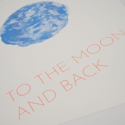 A la luna y de regreso | Póster A3