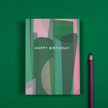 Joyeux anniversaire Verts | Carte de voeux | Vitrail 2