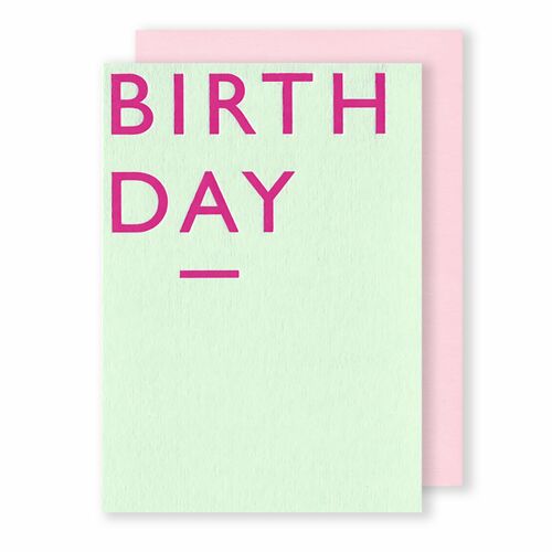 Birthday, Mint | Greeting Card | Colour Block