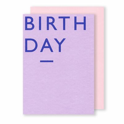 Cumpleaños, lavanda | Tarjeta de felicitación | Bloque de color