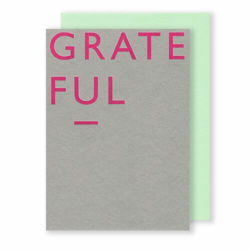 Grateful| Greeting Card | Colour Block