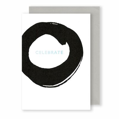 Celebrate, Swirl | Greeting Card | Monochrome