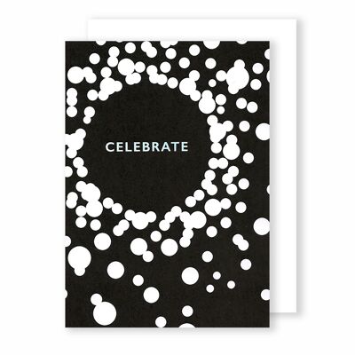 Celebrate, Spots | Tarjeta de felicitación | Monocromo