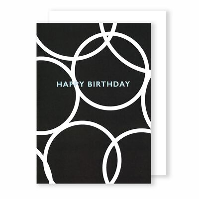 Happy Birthday, Circles | Greeting Card | Monochrome