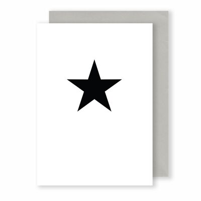 Black Star | Greeting Card | Monochrome