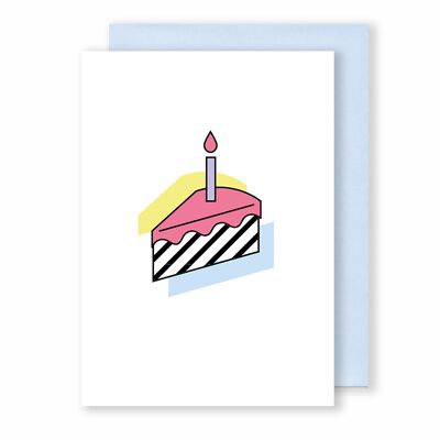 Pastel de cumpleaños | Tarjeta de felicitación | Memphis