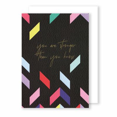 You are stronger than you know | Greeting Card | Eighties Disco