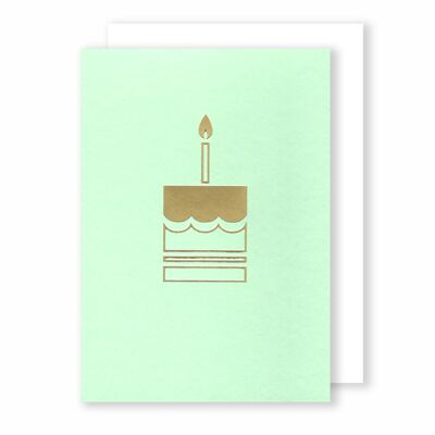 Pastel de cumpleaños | Tarjeta de felicitación | Silueta