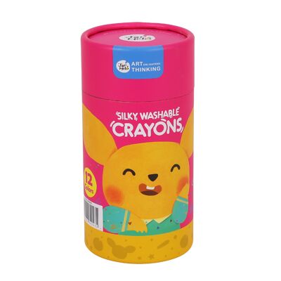 Crayones lavables sedosos - 12 colores