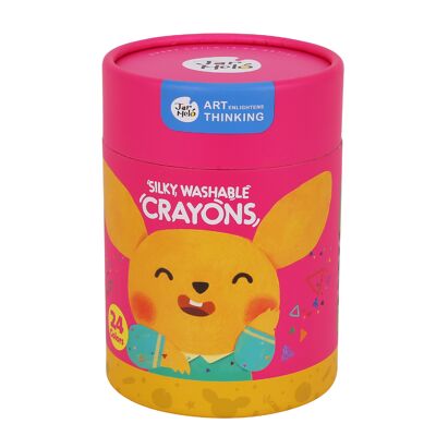 Crayons lavables soyeux - 24 couleurs