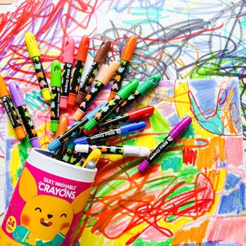 Crayons lavables soyeux - 24 couleurs 4