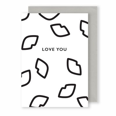 Love You | Greeting Card | Monochrome Plus
