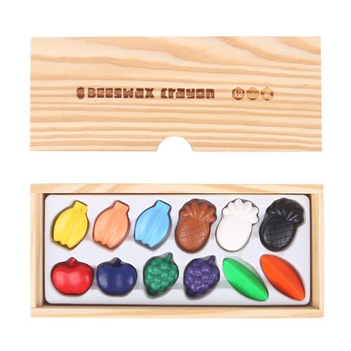 Beeswax Crayon - Colorful Fruits 12 Colors