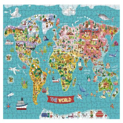 Puzzle della mappa del mondo