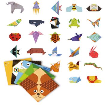 Kit Papier Origami Intelligent - Monde Animal 1