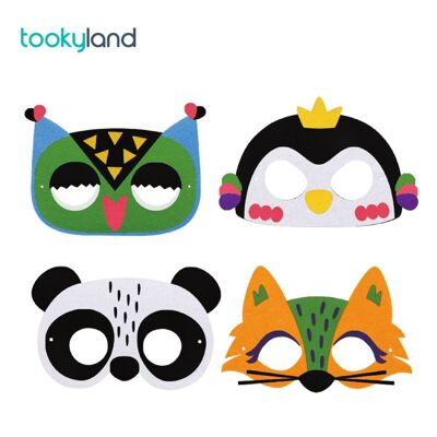 Kit de manualidades de máscaras de tela - Fiesta en el bosque