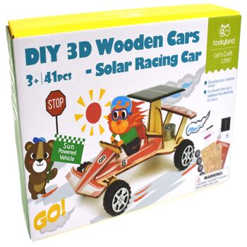 Voitures en bois 3D DIY - Voiture de course solaire 2