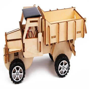 Voitures en bois 3D DIY - Camion solaire 5