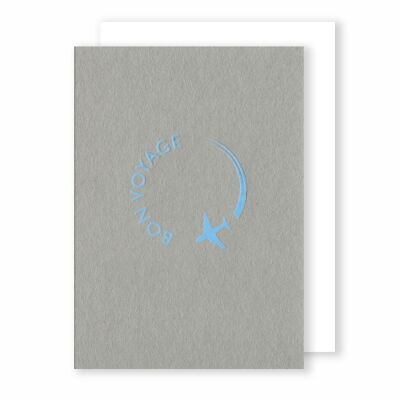 Bon Voyage | Greeting Card | Faded Grey