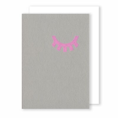 Eyelashes | Greeting Card | Faded Grey