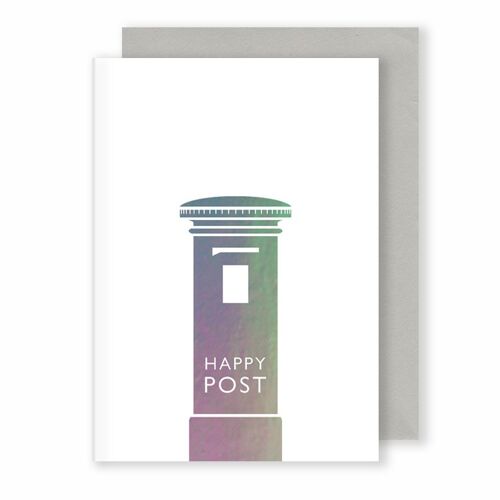 Happy Post | Greeting Card | Faded Grey