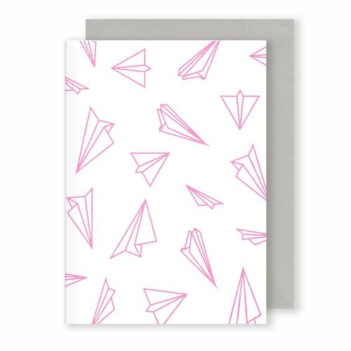 Paper Planes | Greeting Card | Faded Grey