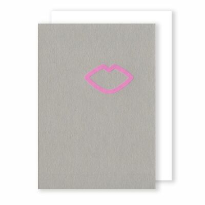Kiss | Greeting Card | Faded Grey