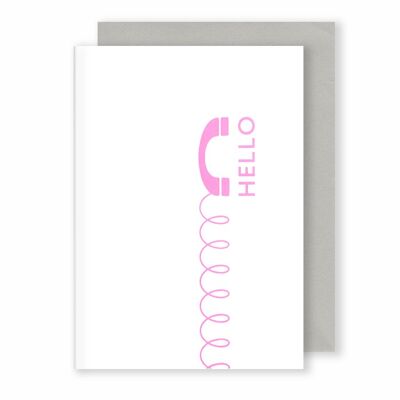 Hello | Greeting Card | Faded Grey