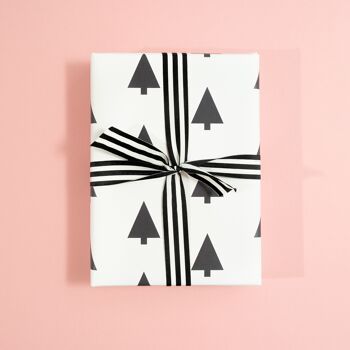 Arbres, papier d'emballage de Noël de luxe 4